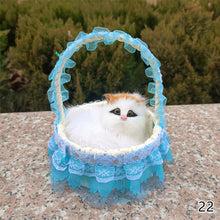 Load image into Gallery viewer, Simulation Cat Hanging Basket Plush Model Soundable Animal Static Stuffed Realistic Cat Table Decoration Party Festival Kid Gift Soft Baby Toys
