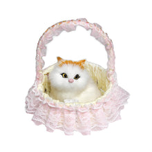 Load image into Gallery viewer, Simulation Cat Hanging Basket Plush Model Soundable Animal Static Stuffed Realistic Cats Gleamy Table Decoration Party Festival Kid Gift Soft Baby Toys
