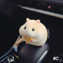 Load image into Gallery viewer, Cute Anime Stealing Hamster Car Interior Decoration Gourmet Hamster Auto Window Center Console Decoration for Car Accessories
