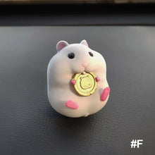 Load image into Gallery viewer, Cute Anime Stealing Hamster Car Interior Decoration Gourmet Hamster Auto Window Center Console Decoration for Car Accessories
