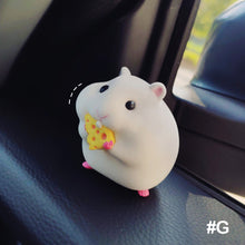 Load image into Gallery viewer, Cute Anime Stealing Hamster Car Interior Decoration Gourmet Hamster Auto Window Center Console Decoration for Car Accessories
