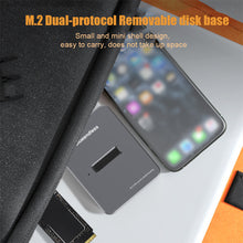 Load image into Gallery viewer, Blueendless M.2 SSD Enclosure Base for M2 NVME/SATA Dual-protocol 10Gbps USB3.1
