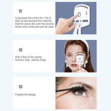 Load image into Gallery viewer, Electric Eyelash Curler Portable Chargeable Eyelash Curler Lasting Shaping Two Gear Temperature Electric Heated Eyelash Curler

