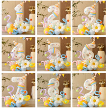 Load image into Gallery viewer, 32Inch Birthday Anniversary Numbers Balloons with Crown Party Decoration White Number Standing Balloon Merry Banquet Ins
