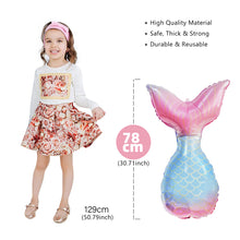 Load image into Gallery viewer, 22/15/9Pcs Mermaid Latex Balloon Confetti Air Helium Globos Mermaid Theme Blue Purple Birthday Party Decoration
