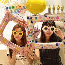 Load image into Gallery viewer, 50x59CM Birthday Photo Frame Foil Balloons Happy Birthday Photo Booth Props Party Decor Decorations Supplies Kid Toys Gift
