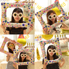 Load image into Gallery viewer, 50x59CM Birthday Photo Frame Foil Balloons Happy Birthday Photo Booth Props Party Decor Decorations Supplies Kid Toys Gift
