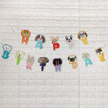 Load image into Gallery viewer, Pet Birthday Banner Cartoon Cute Dog Paper Banners Bunting Garland Happy Birthday Pull Flag Party Decoration DIY Decor Supplies
