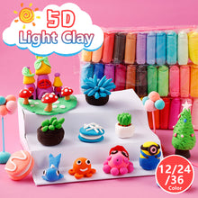 Load image into Gallery viewer, 12/24/36 Color Light Polymer Clay Soft Plasticine Toy Safe Colorful Playdough Slimes Toys Plasticine DIY Creative Clay Kid Gift
