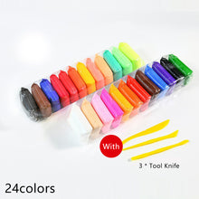 Load image into Gallery viewer, 12/24/36 Color Light Polymer Clay Soft Plasticine Toy Safe Colorful Playdough Slimes Toys Plasticine DIY Creative Clay Kid Gift
