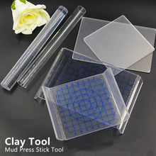 Load image into Gallery viewer, Clay Modeling Tool Mud Pressing Plate Transparent Acrylic Round Tube Roller Soft Plasticine Polymer Rubbing Plates Practical Pottery Tool Craft Accessories
