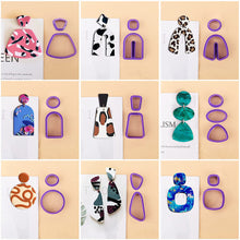 Load image into Gallery viewer, 129pcs Polymer Clay Cutters Kit Ceramic Craft Earrings Cutting Plastic Mold Baking Mould Handmade DIY Jewelry Making Tools Geometry Die Cake Cookie Cutter
