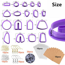 Load image into Gallery viewer, 129pcs Polymer Clay Cutters Kit Ceramic Craft Earrings Cutting Plastic Mold Baking Mould Handmade DIY Jewelry Making Tools Geometry Die Cake Cookie Cutter
