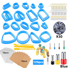Load image into Gallery viewer, 129pcs Polymer Clay Cutters Kit Ceramic Craft Earrings Cutting Plastic Mold Baking Mould Handmade DIY Jewelry Making Tools Geometry Die Cake Cookie Cutter
