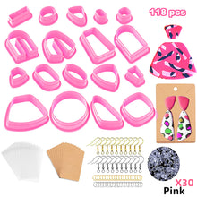 Load image into Gallery viewer, 118pcs Polymer Clay Cutters Kit Ceramic Craft Earrings Cutting Plastic Mold Baking Mould Handmade DIY Jewelry Making Tools Geometry Die Cake Cookie Cutter
