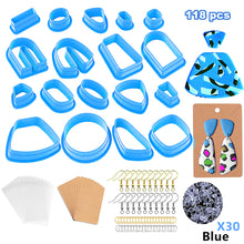 Load image into Gallery viewer, 118pcs Polymer Clay Cutters Kit Ceramic Craft Earrings Cutting Plastic Mold Baking Mould Handmade DIY Jewelry Making Tools Geometry Die Cake Cookie Cutter
