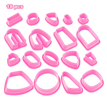Load image into Gallery viewer, 18pcs Polymer Clay Cutters Kit Ceramic Craft Earrings Cutting Plastic Mold Baking Mould Handmade DIY Jewelry Making Tools Geometry Die Cake Cookie Cutter
