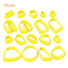 Load image into Gallery viewer, 18pcs Polymer Clay Cutters Kit Ceramic Craft Earrings Cutting Plastic Mold Baking Mould Handmade DIY Jewelry Making Tools Geometry Die Cake Cookie Cutter
