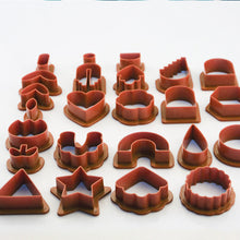 Load image into Gallery viewer, 24pcs Polymer Clay Cutters Kit Ceramic Craft Earrings Cutting Plastic Mold 24 Shapes Baking Mould Handmade DIY Jewelry Making Tools Geometry Die Cake Cookie Cutter
