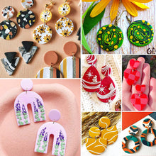 Load image into Gallery viewer, 24pcs Polymer Clay Cutters Kit Ceramic Craft Earrings Cutting Plastic Mold 24 Shapes Baking Mould Handmade DIY Jewelry Making Tools Geometry Die Cake Cookie Cutter
