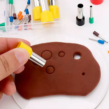 Load image into Gallery viewer, 8/40pcs Mini Clay Cutters Earring Hole Hollow Round Cutter Pottery Tools Polymer Clay Tools Clay Extruder
