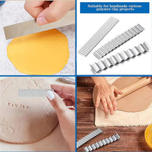 Load image into Gallery viewer, 3pcs Clay Cutter Pottery Flexible Wavy Blade Ceramic Art Sculpting Tools DIY Polymer Clay Cutting Tools Art Sculpting Accessories
