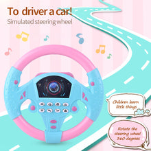 Load image into Gallery viewer, Music Simulate Driving Car Steering Wheel Early Educational Intelligent for Kids Eletric Baby Toys with Sound Vocal Toys
