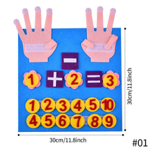 Load image into Gallery viewer, Kid Montessori Toys Felt Finger Numbers Math Toy Children Counting Early Learning For Toddlers Intelligence Develop 30*30cm
