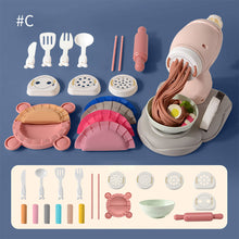 Load image into Gallery viewer, 18/19/26Pcs Kids DIY Color Clay Noodle Maker Machine Plasticine Tools Set Play Dough Clay Art Dumpling Simulation Kitchen Pretend Play
