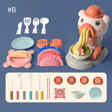 Load image into Gallery viewer, 18/19/26Pcs Kids DIY Color Clay Noodle Maker Machine Plasticine Tools Set Play Dough Clay Art Dumpling Simulation Kitchen Pretend Play
