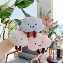 Load image into Gallery viewer, INS Cute Cloud Keychain Pendant Brooch Girl Bag Accessories Creative Plush Toy Girl Heart Baiyun Backpack Couple Pendant

