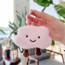 Load image into Gallery viewer, INS Cute Cloud Keychain Pendant Brooch Girl Bag Accessories Creative Plush Toy Girl Heart Baiyun Backpack Couple Pendant
