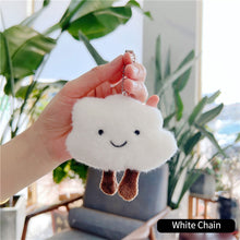 Load image into Gallery viewer, INS Cute Cloud Keychain Pendant Brooch Girl Bag Accessories Creative Plush Toy Girl Heart Baiyun Backpack Couple Pendant

