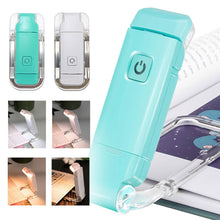 Load image into Gallery viewer, LED Book Reading Light Brightness Adjustable USB Rechargeable Eye Protection Clip Light Portable Bookmark Light
