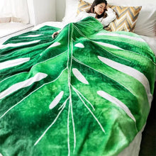 Load image into Gallery viewer, Large Leaf Blanket for Bed Sofa Cover Flannel Throw Blanket Home Decor Cozy Warm Fluffy Adult Blanket
