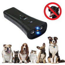 Load image into Gallery viewer, 2 in 1 Anti Barking Device Handheld LED Ultrasonic Pet Dog Repeller Control Training Device Trainer With Lights

