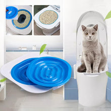 Load image into Gallery viewer, Plastic Pet Cat Toilet Training Kitty Cat Cleaning System Training Litter Color Tray Potty Urinal Pet Cleaning Toilet Supplies
