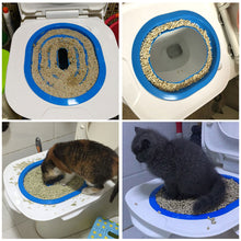 Load image into Gallery viewer, Plastic Pet Cat Toilet Training Kitty Cat Cleaning System Training Litter Color Tray Potty Urinal Pet Cleaning Toilet Supplies
