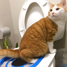 Load image into Gallery viewer, Plastic Pet Cat Toilet Training Kitty Cat Cleaning System Training Litter Color Tray Potty Urinal Pet Cleaning Toilet Supplies
