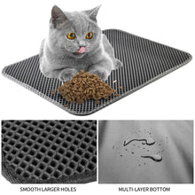 Load image into Gallery viewer, Double Layer EVA Cat Litter Pad Waterproof Non-slip Sand Basin Filter Kitten Dog Washable Sand Pad Floor Mat Pet Clean Supplies
