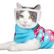 Load image into Gallery viewer, Breathable Clear Cat Muzzle Anti-Bite Grooming Cover Portable Head Hood Cover Cat Grooming Mouth Cover Adjustable Pet Supplies
