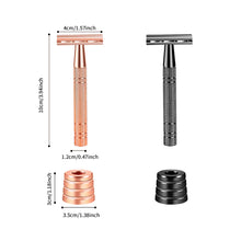 Load image into Gallery viewer, Classic Razor Double Edge Safety Razor for Mens Shaving Women Hair Removal 5 Shaving Blades Manual Shaver Razor
