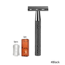Load image into Gallery viewer, Classic Razor Double Edge Safety Razor for Mens Shaving Women Hair Removal 5 Shaving Blades Manual Shaver Razor
