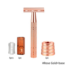 Load image into Gallery viewer, Classic Razor Double Edge Safety Razor for Mens Shaving Women Hair Removal 5 Shaving Blades Manual Shaver Razor
