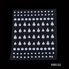Load image into Gallery viewer, DIY Disposable Rhinestones Tattoo Stickers Face Jewelry Color Crystal Eyes Face Body Waterproof Makeup Decorations Face Sticker
