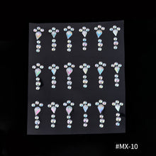 Load image into Gallery viewer, DIY Disposable Rhinestones Tattoo Stickers Face Jewelry Color Crystal Eyes Face Body Waterproof Makeup Decorations Face Sticker
