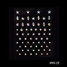 Load image into Gallery viewer, DIY Disposable Rhinestones Tattoo Stickers Face Jewelry Color Crystal Eyes Face Body Waterproof Makeup Decorations Face Sticker

