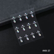 Load image into Gallery viewer, DIY Disposable Rhinestones Tattoo Stickers Face Jewelry Color Crystal Eyes Face Body Waterproof Makeup Decorations Face Sticker

