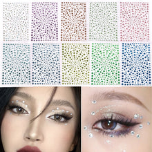 Load image into Gallery viewer, DIY Face Decorations Rhinestone Stickers for Halloween Music Festival Party Mobile Crystal Sticker Children Girls Face Tattoo Stickers

