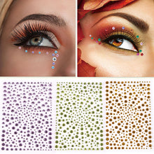 Load image into Gallery viewer, DIY Face Decorations Rhinestone Stickers for Halloween Music Festival Party Mobile Crystal Sticker Children Girls Face Tattoo Stickers
